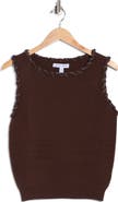 Ellen Tracy Braided Trim Sweater Tank