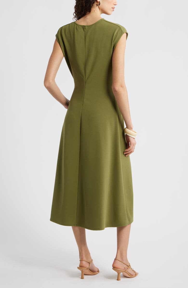 Nordstrom Side Ruched Knit Midi Dress, Alternate, color, Olive Capulet