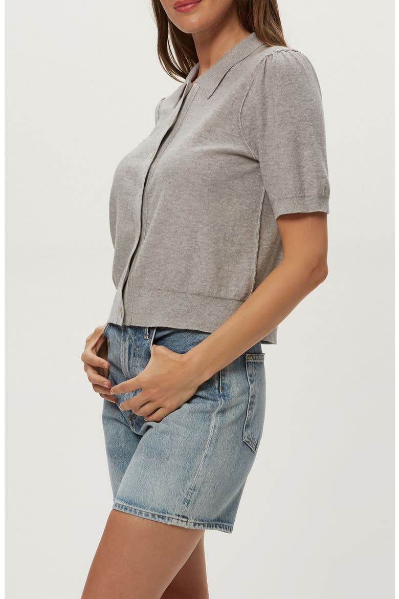 Sparrow Button Front Knit Shirt, Alternate, color, HEATHER GREY