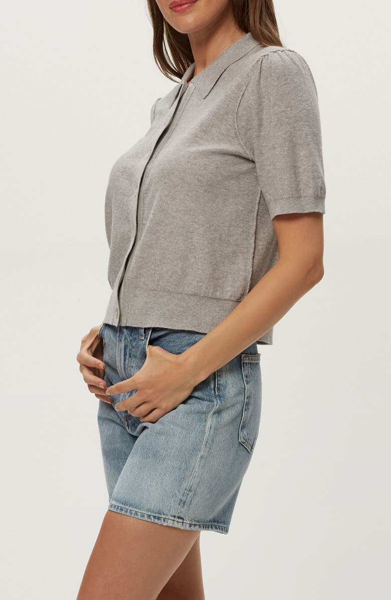 Michael Stars Sparrow Button Front Knit Shirt, Alternate, color, Heather Grey