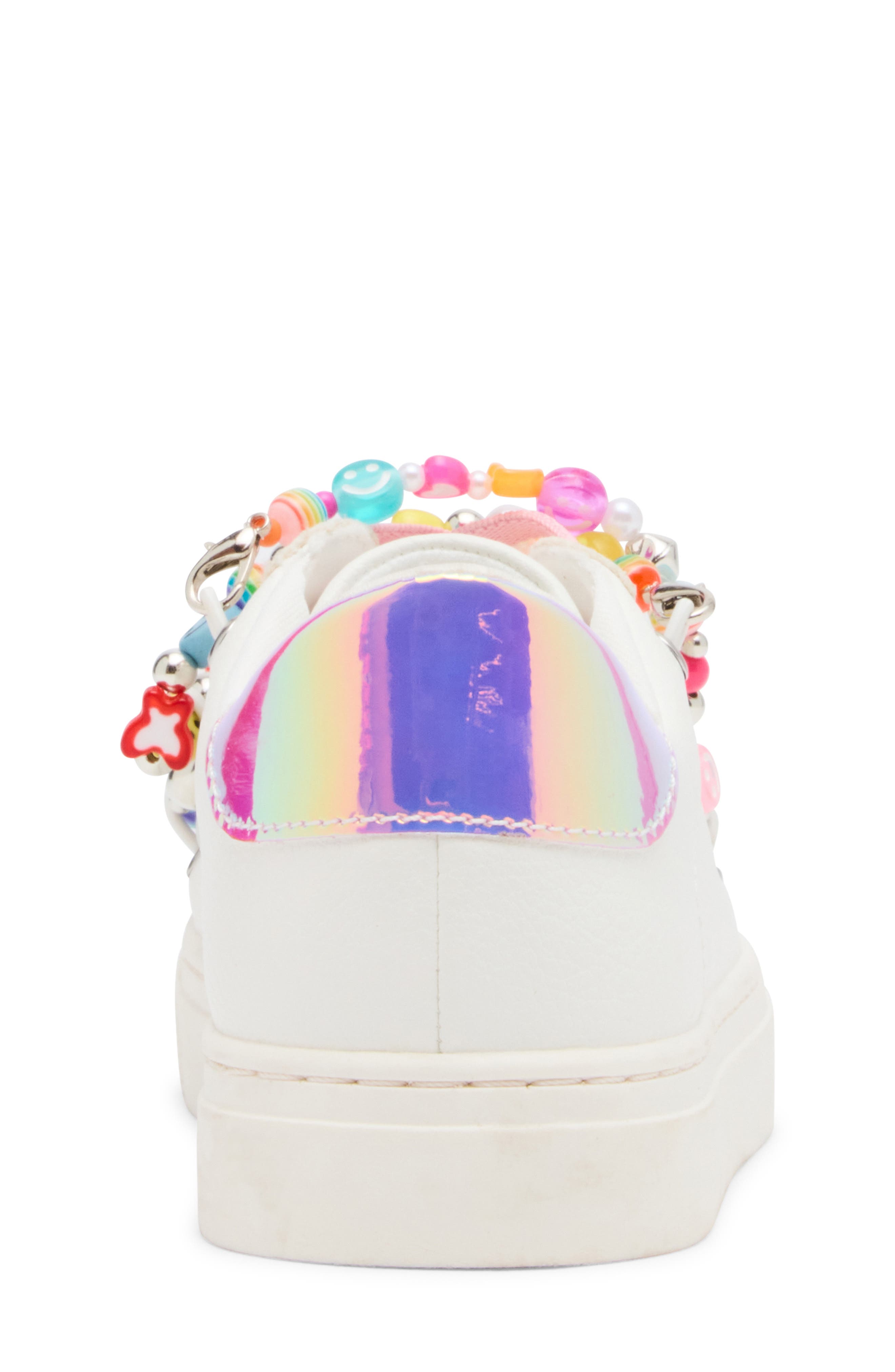 Kids' Jhushed Sneaker, Alternate, color, WHITE
