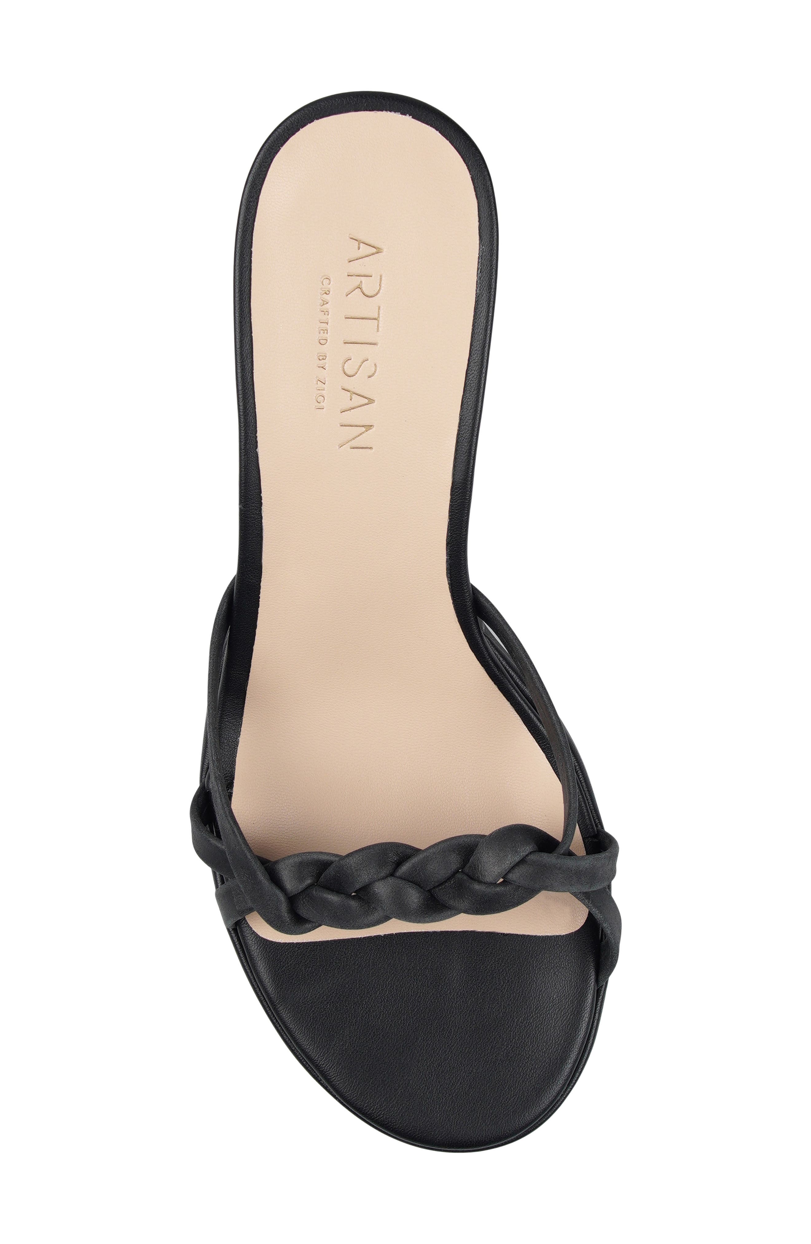 Pizz Kitten Heel Sandal, Alternate, color, BLACK LEATHER
