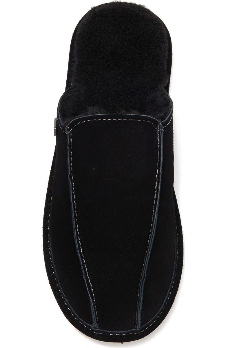 BEARPAW Pierre Suede Slipper, Alternate, color, Black Ii