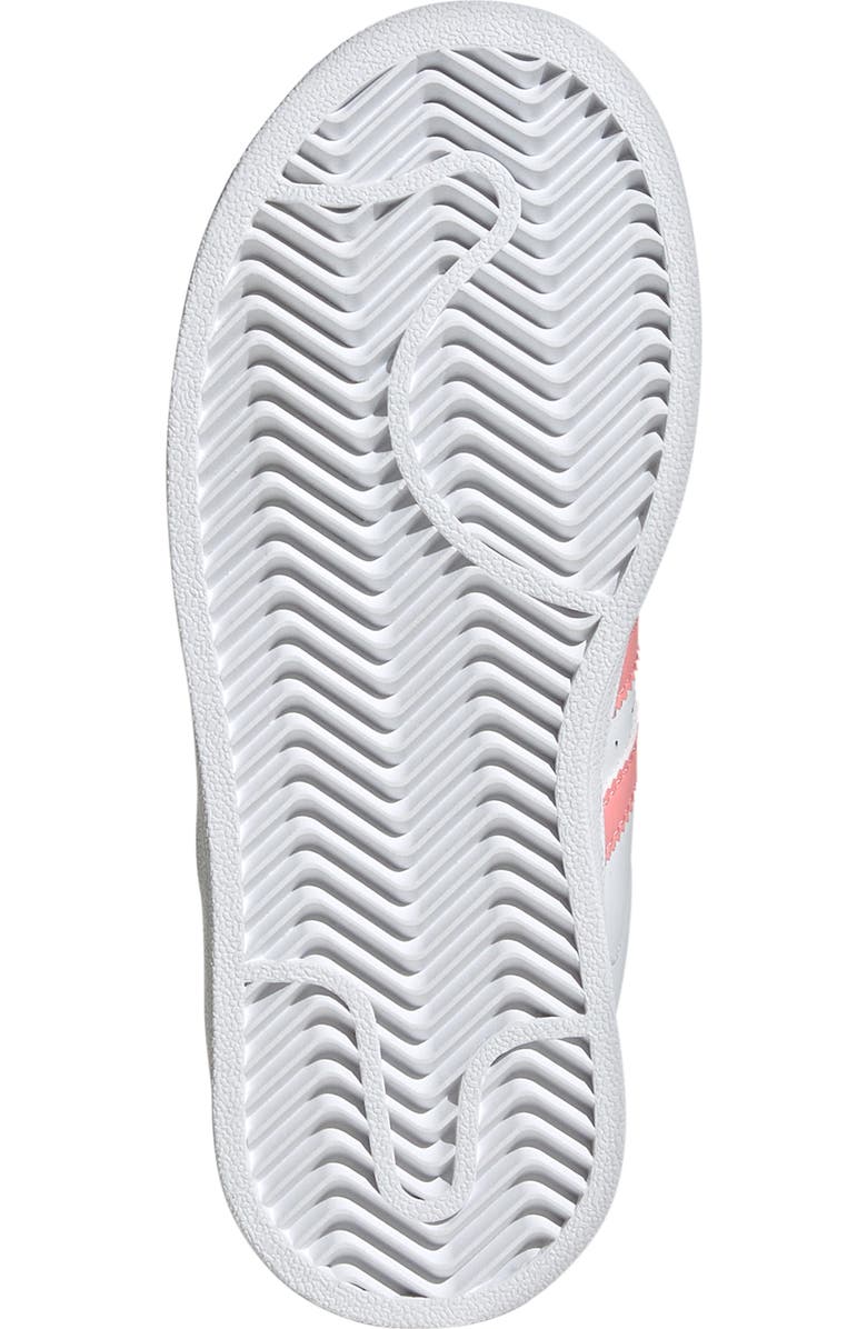 adidas Kids' Superstar II Sneaker, Alternate, color, White/ Semi Pink Spark/ White