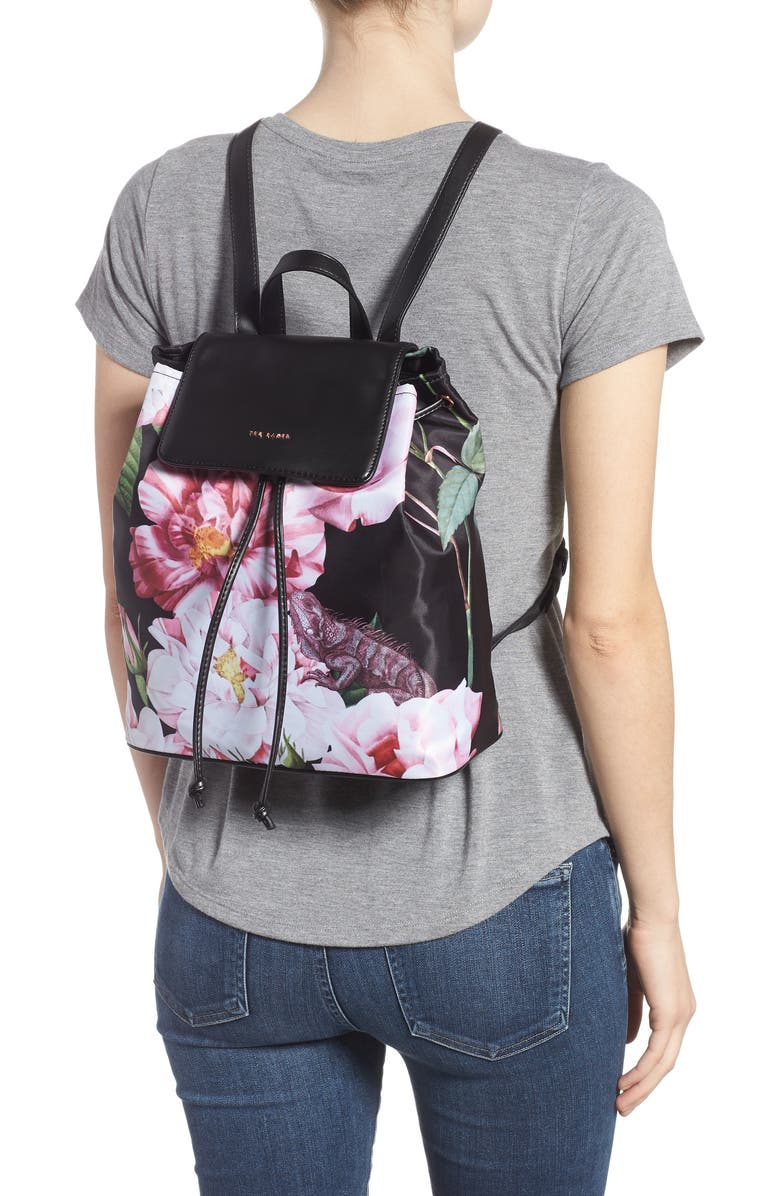 Ted Baker London Jullie Iguazu Print Nylon Backpack, Alternate, color,