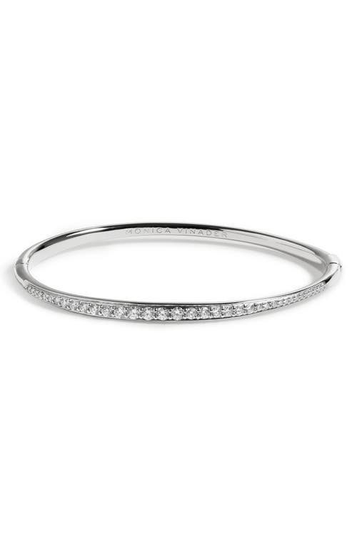 Monica Vinader Nura Lab Grown Diamond Bangle in Sterling Silver/lab Diamond at Nordstrom, Size Small