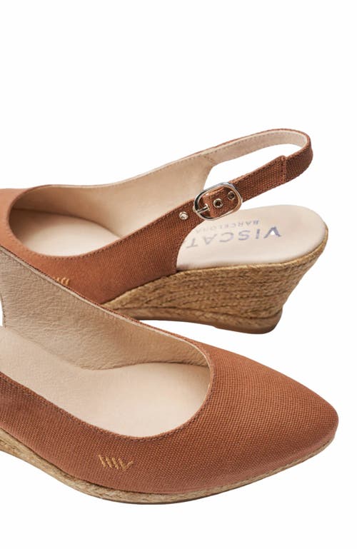 Viscata Palomera Canvas Espadrille Wedges In Brown