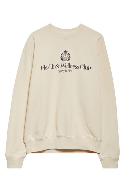 Shop Sporty And Rich Sporty & Rich Health & Wellness Graphic Sweatshirt In Light Beige