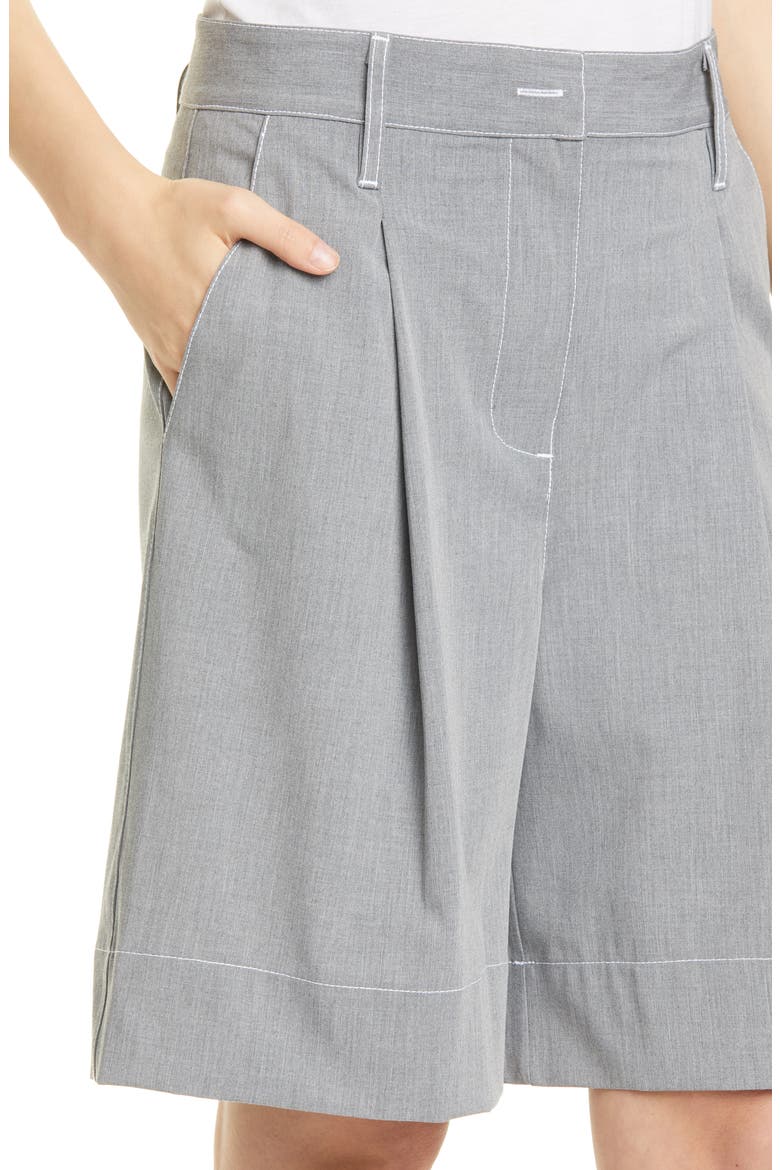 Shiloh Pleated Shorts, Alternate, color, STONE