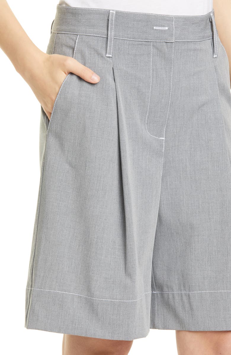 STAUD Shiloh Pleated Shorts, Alternate, color, 