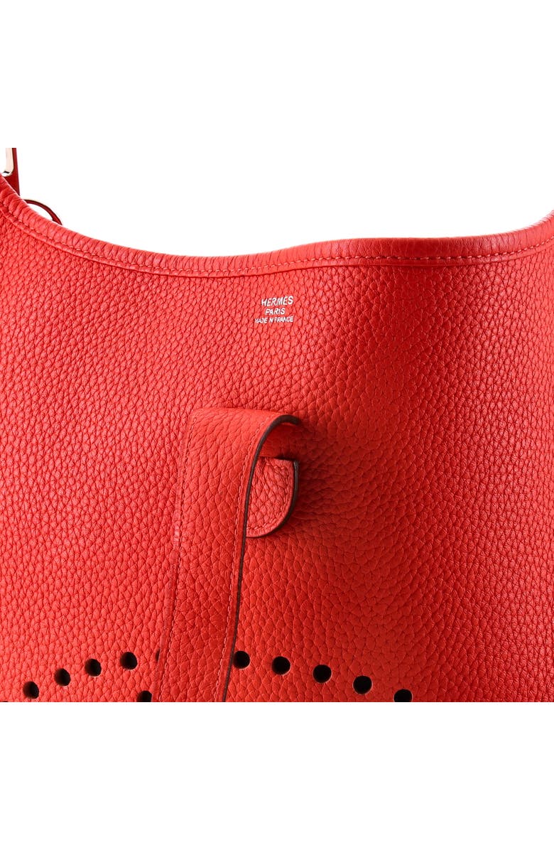Pre-Owned Hermes Evelyne Bag Gen III Clemence GM, Alternate, color, Rouge Pivoine