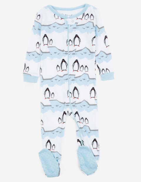 Footed Cotton Pajamas Matching Family Coordinated Holiday Prints (Baby)