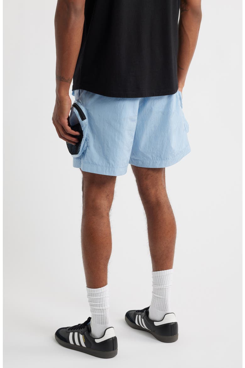 Running Dog Graphic Cargo Hiker Shorts, Alternate, color, CERULEAN BLUE