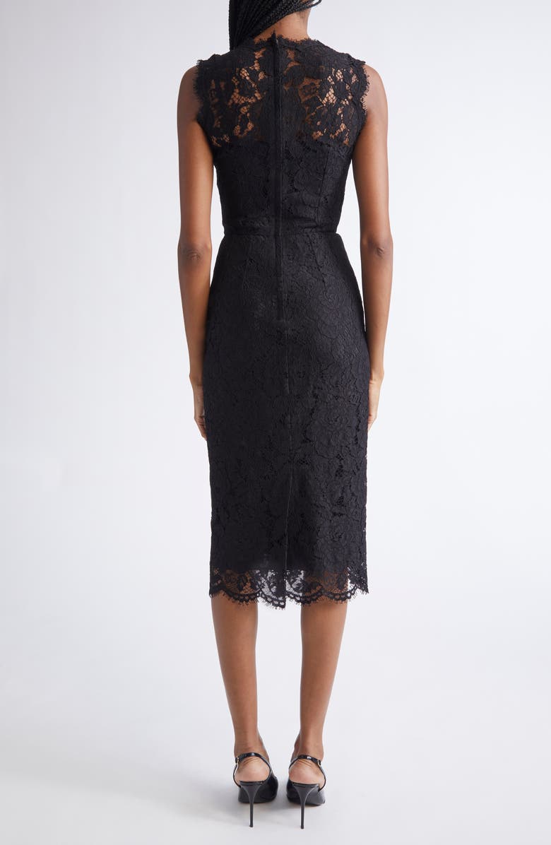 Dolce&Gabbana Cordonetto Lace Sheath Dress, Alternate, color, N0000 Nero