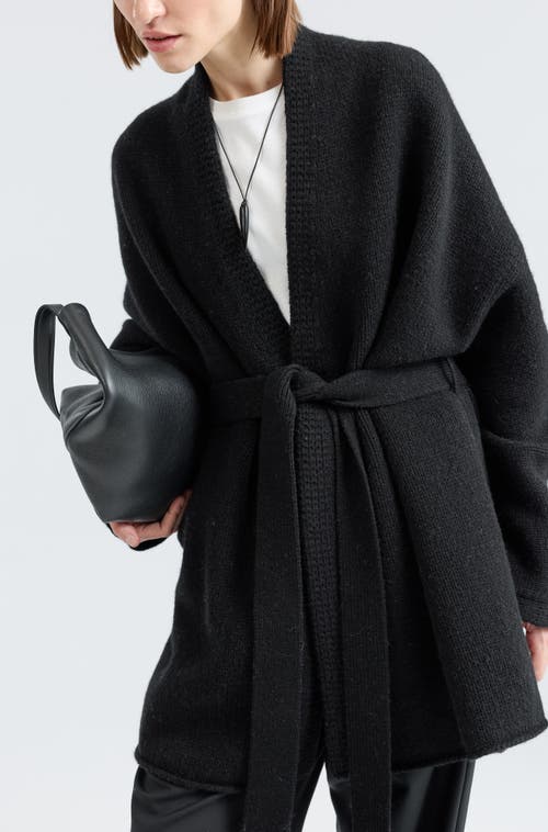 Almina Concept Wrap Cardigan In Black