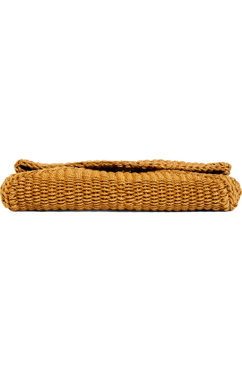 Saint Laurent Large Woven Raffia Envelope Clutch, Alternate, color, Light Brownie