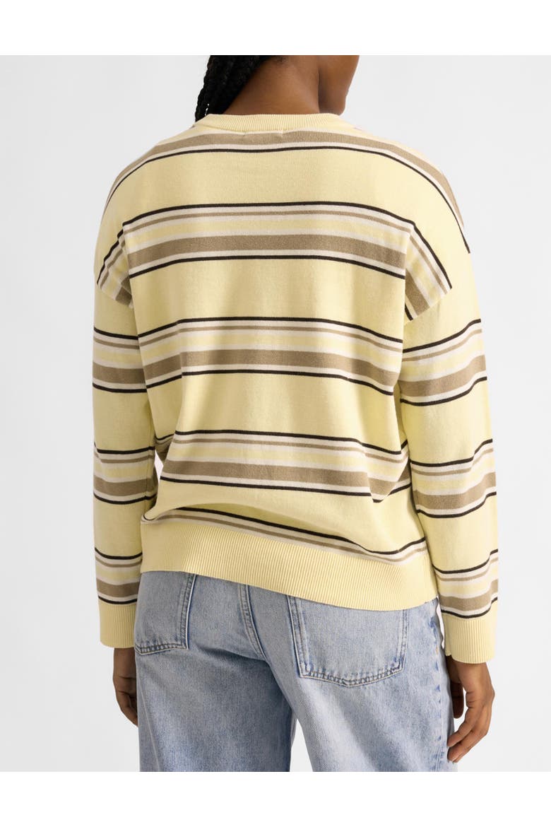 Stripe Cotton Jumper, Alternate, color, Lemon