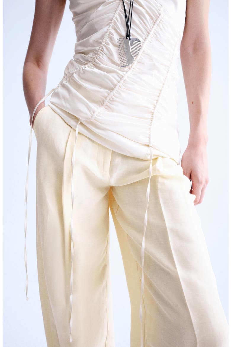 Satin Balloon Pants, Alternate, color, YELLOW