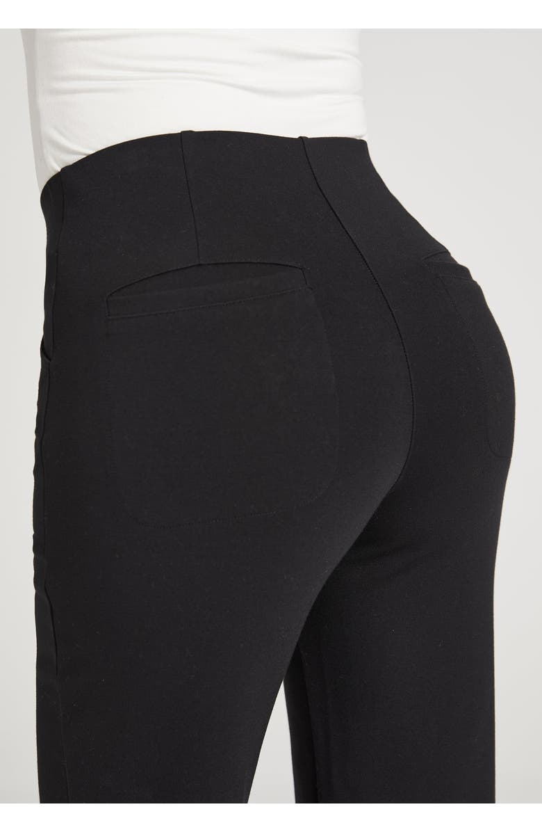 Betabrand Atlantic DPYP Dress Pant Yoga Pants Wide Leg, Alternate, color, Black