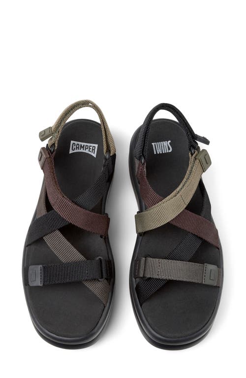 Shop Camper Pelotas Flota Up Platform Sandal In Black Multi