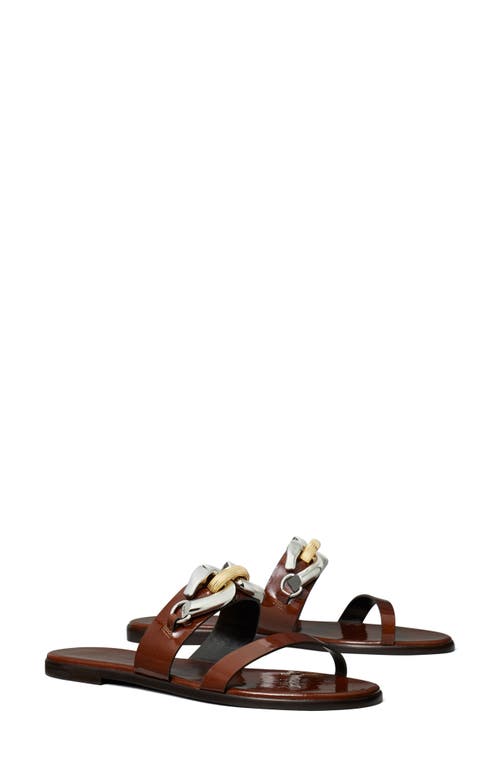 Tory Burch Jessa Two Band Slide Sandal In Brown