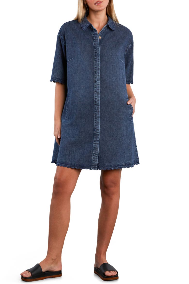 Wanderbloom Denim Shirtdress, Main, color, PETAL DREAM