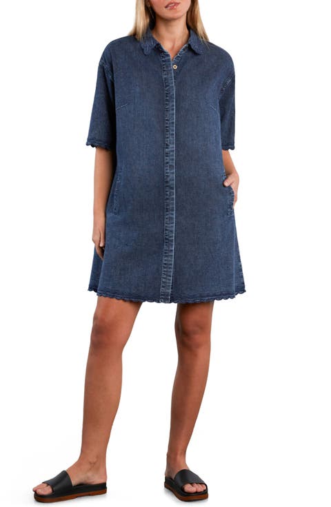 Wanderbloom Denim Shirtdress