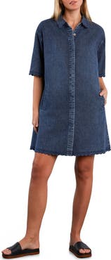 Wash Lab Denim Wanderbloom Denim Shirtdress