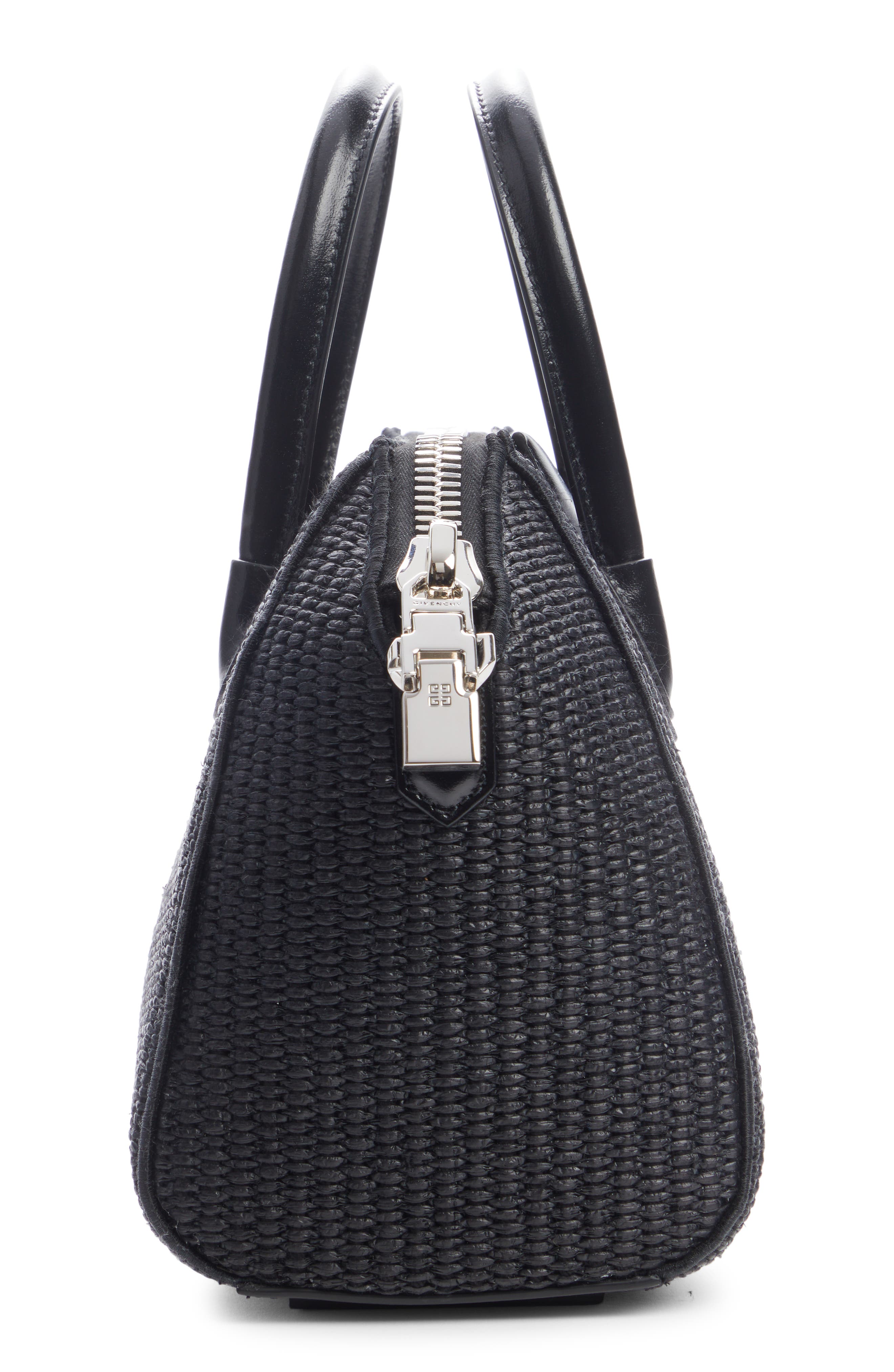 Givenchy Mini Antigona Raffia Top Handle Bag, Alternate, color, 