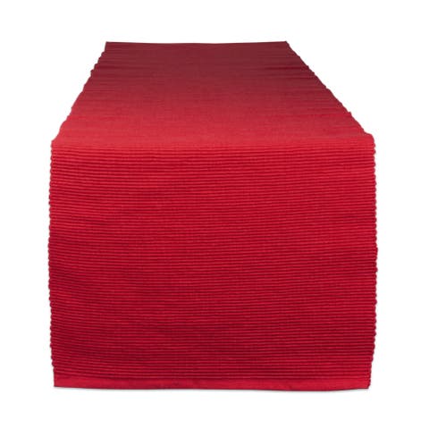Tango Red Ribbed Table Runner