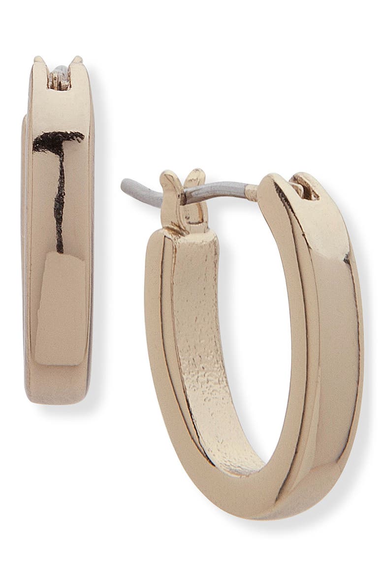Small Oval Hoop Earrings, Main, color, GOLD