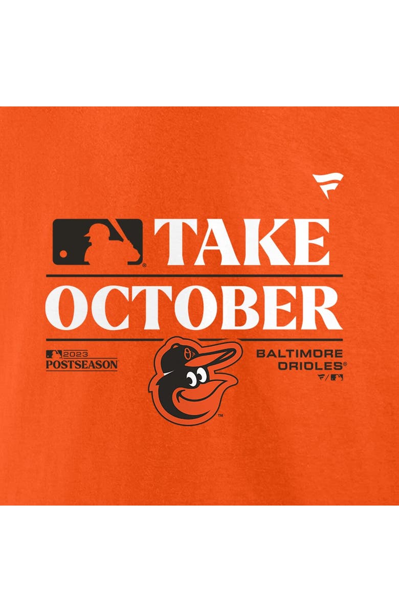 FANATICS Men's Fanatics Branded Orange Baltimore Orioles 2023 Postseason Locker Room T-Shirt, Alternate, color,