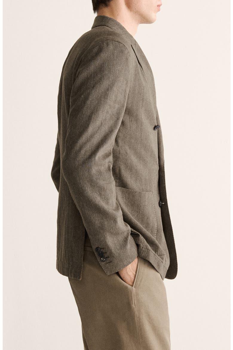 Slim Fit Linen Blend Suit Jacket, Alternate, color, MINK GREY