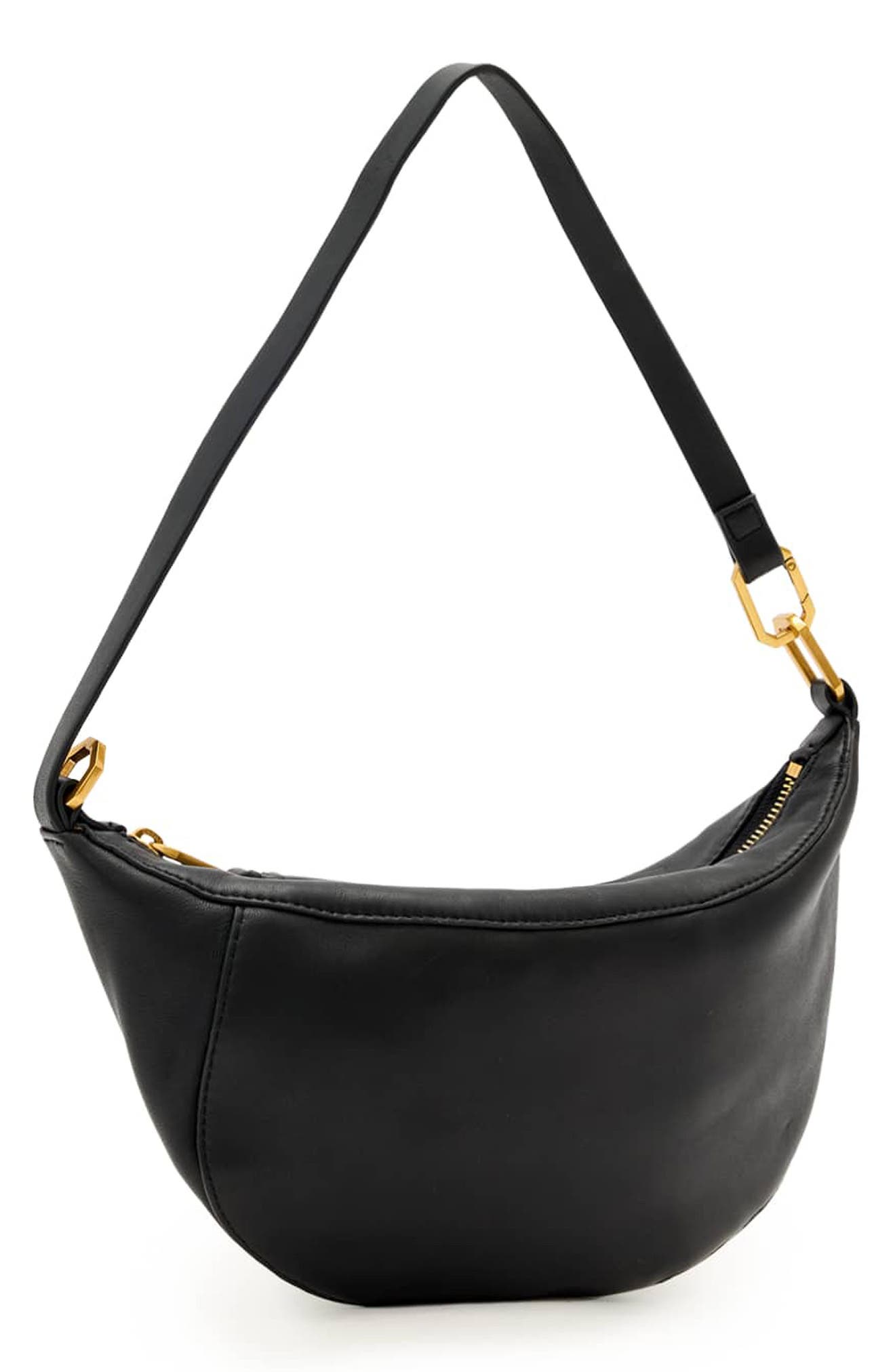 AllSaints Luna Micro Shoulder Bag, Alternate, color, Black
