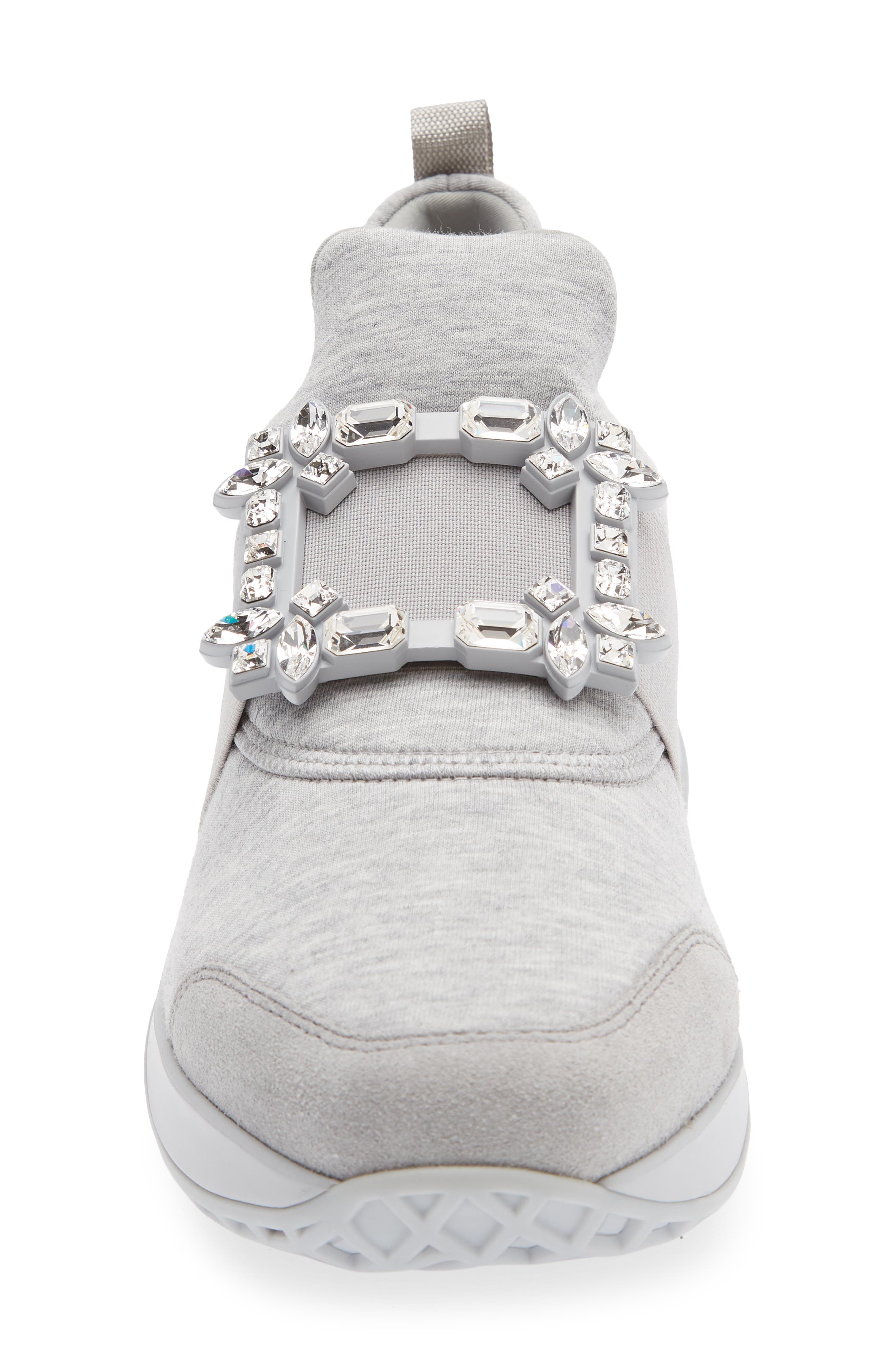 Viv Run Strass Sneaker, Alternate, color, GRIGIO/ GRIGIO CHIARO
