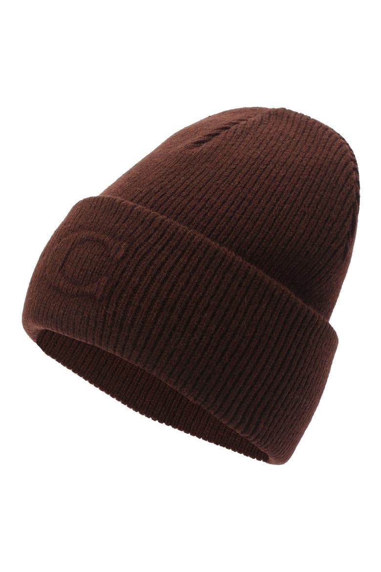 Rib Embossed Beanie, Main, color, MAPLE