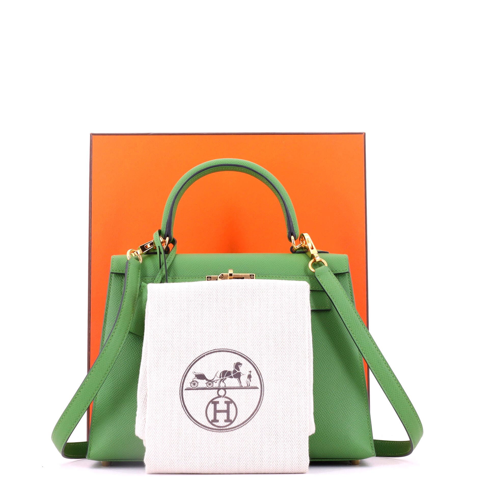 Kelly Handbag Green Epsom With Gold Hardware 25, Alternate, color, Green