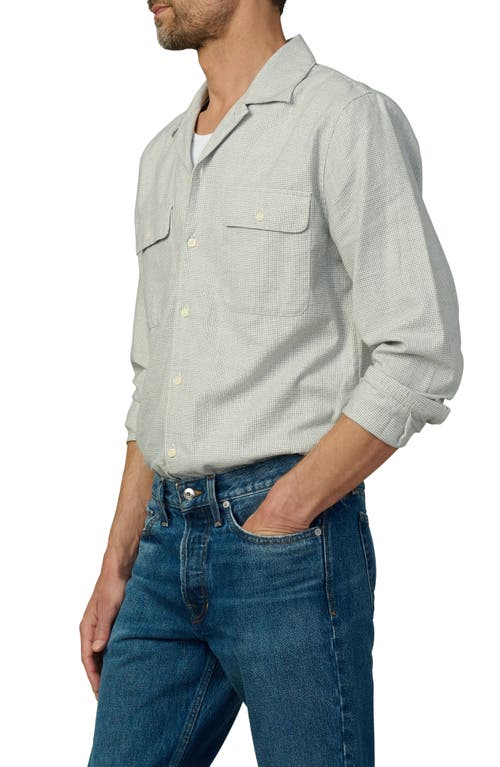 Joe's Writers Long Sleeve Camp Shirt In Navy Check