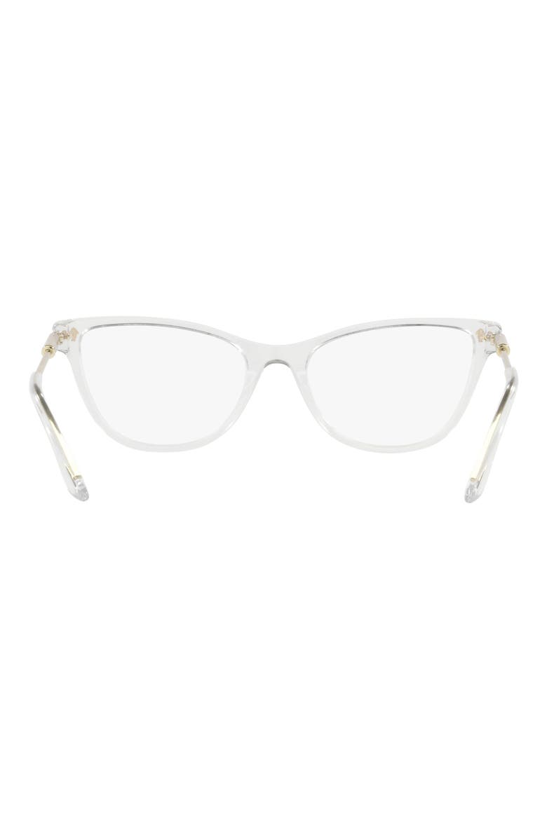 54mm Cat Eye Optical Glasses, Alternate, color, CRYSTAL