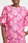 Isaac Mizrahi New York Floral Embroidered Eyelet Top