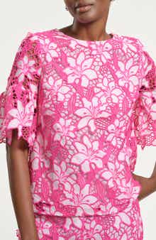 Floral Embroidered Eyelet Top