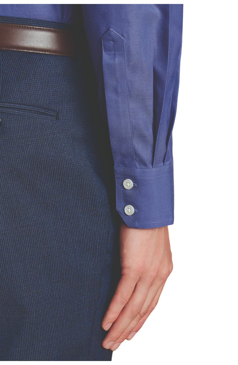 Charles Tyrwhitt Non-Iron Twill Cutaway Slim Fit Shirt Single Cuff, Alternate, color, Cobalt Blue