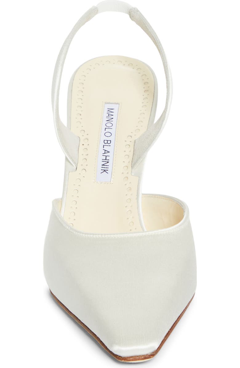 Manolo Blahnik Borelapla Slingback Pump, Alternate, color, Light Cream