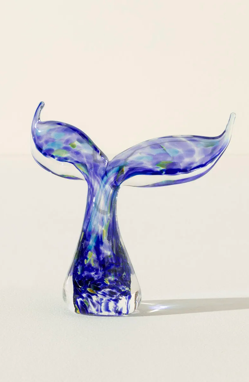 Uncommon Goods Whale Tail Glass Sculpture
