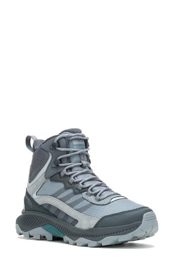 Merrell Speed Strike 2 Leather Thermo Mid Waterproof Hiking Boot In Gray