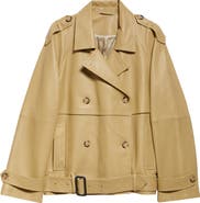 TOTEME Leather Crop Trench Coat