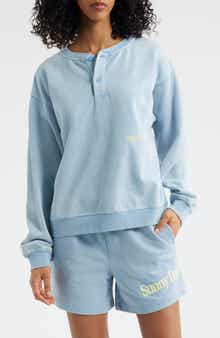 THE MAYFAIR GROUP Sunny Days Are Coming Henley Sweatshirt