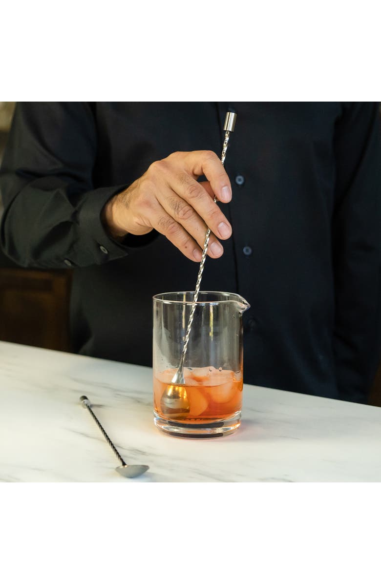 A Bar Above Stainless Steel Bar Spoons, Set of 2 with Spiral Handles, Alternate, color, Stainless Steel