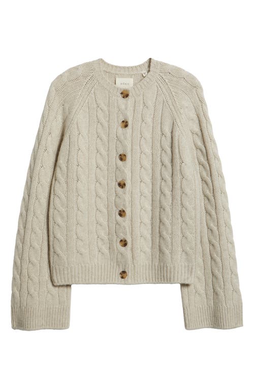 Doen Virginie Cable-knit Cardigan In White