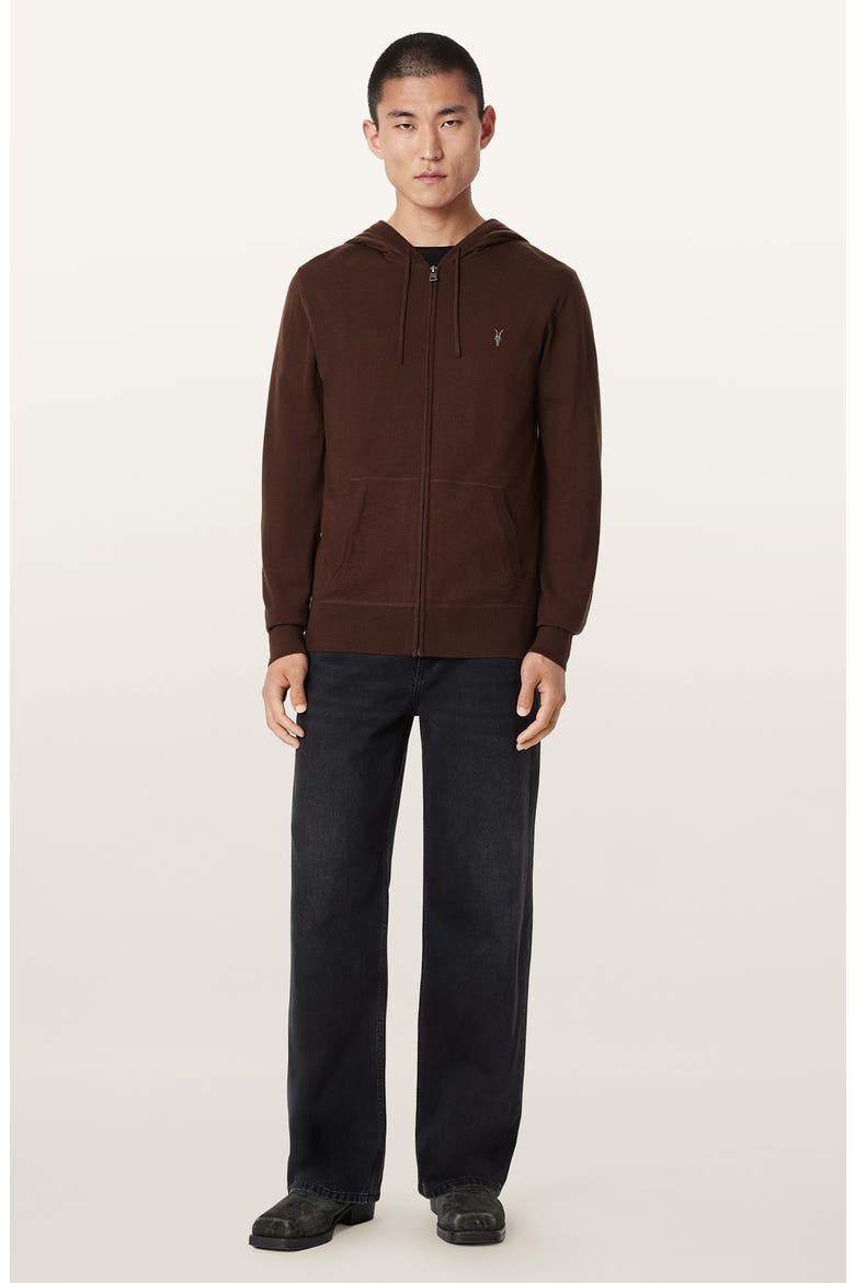 Mode Merino Wool Hoodie, Alternate, color, HOT CHOC BROWN